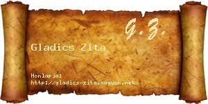 Gladics Zita névjegykártya